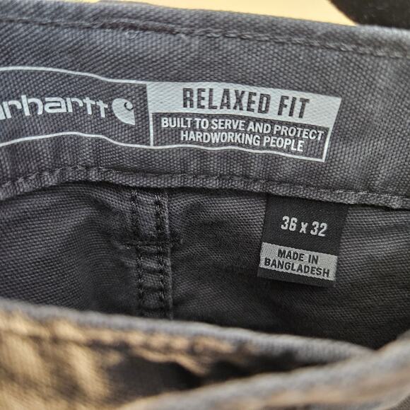 Carhartt Rugged Flex Relaxed Fit Canvas 5 pocket work pants Grey sz 36 x30 - Picture 5 of 7